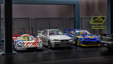 Row of cars Red Car Petersen Automotive Museum Diecast Social Event