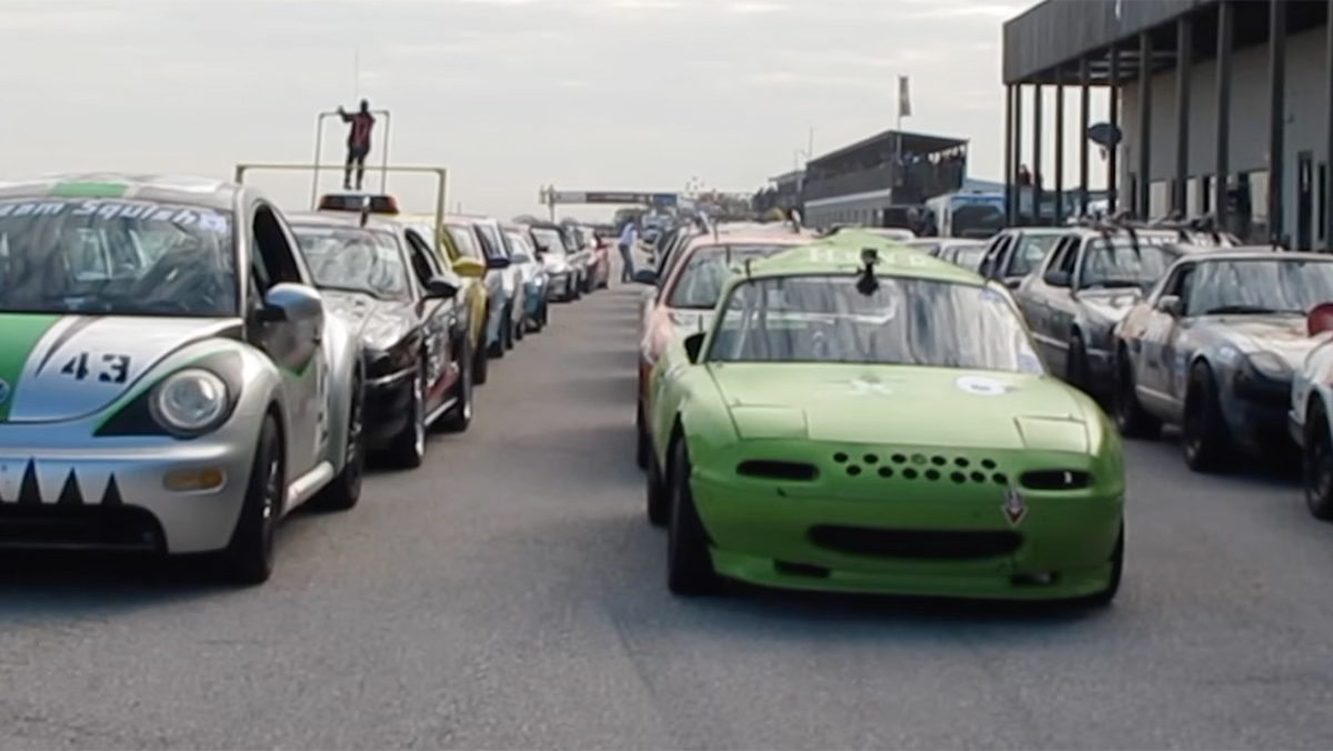 Rows of cars at 24 Hours of Lemons