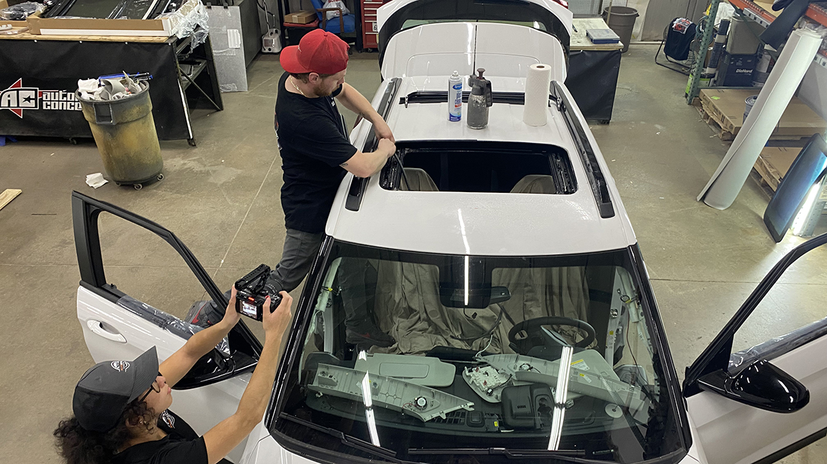 Sunroof Installation - Automotive Concepts - Courtesy of Restyling America