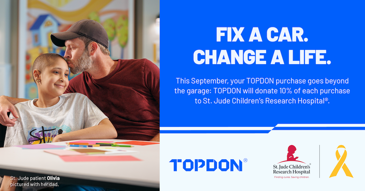 topdon usa st. jude's donation graphic