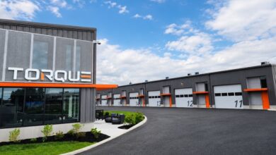 torque motor suites track and buildings with sign