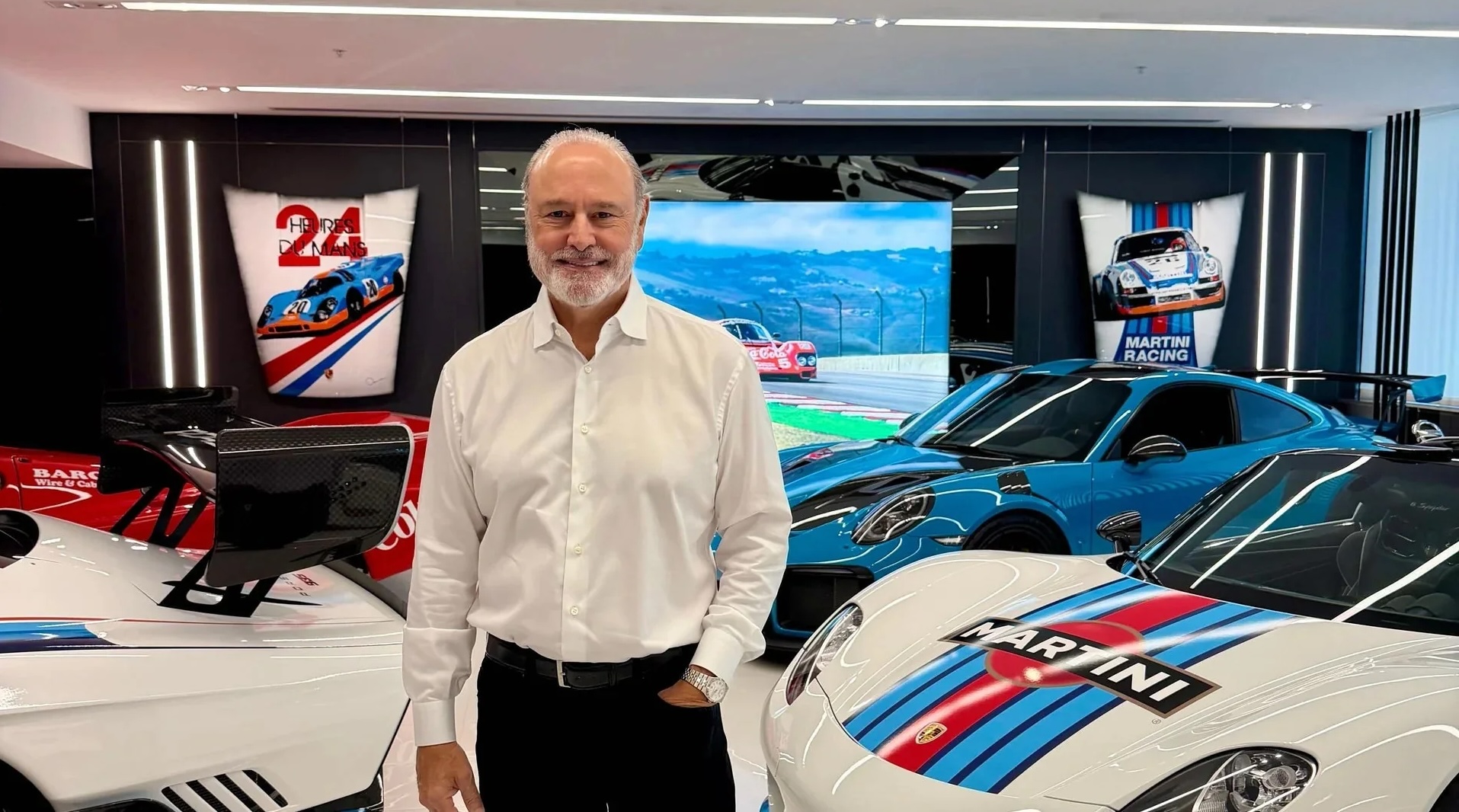 duPont REGISTRY Tom Cabrerizo in front of collection