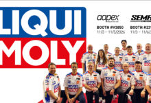 LIQUI MOLY logo with group of LIQUI MOLY team members