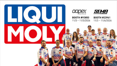 LIQUI MOLY logo with group of LIQUI MOLY team members