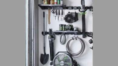 FLEX tools mounted on wall