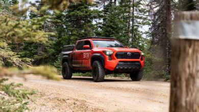 Holley Performance Brands SXTH Element, red and black Toyota on trail