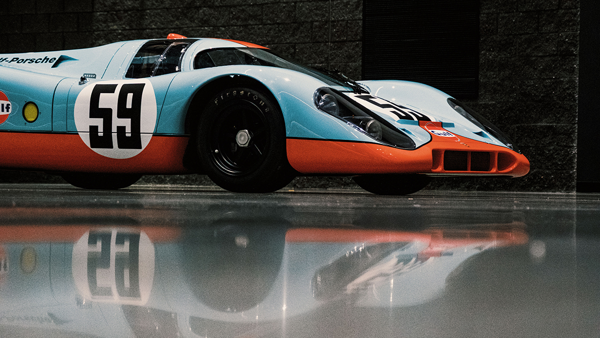 Gulf-liveried 1970 Porsche 917K offered a direct link to Steve McQueen’s 1971 film “Le Mans.”