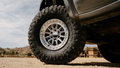Closeup of 711-HD Bead Grip wheel by Method Race Wheels on truck.
