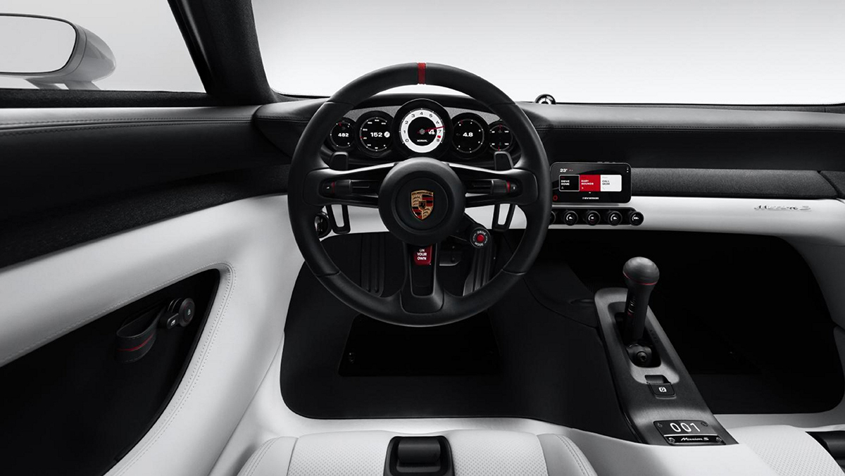 Porsche Mission S interior from driver view