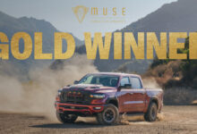 Roush RAM truck and MUSE Gold Winner text