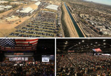 Three photos of Barrett-Jackson Scottsdale Auction