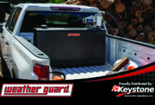 Transfer tank in truck bed.