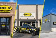 Three different LINE-X storefronts